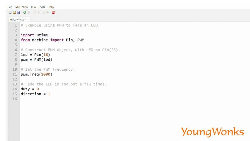 12 raspberrypi pico variables duty cycle direction