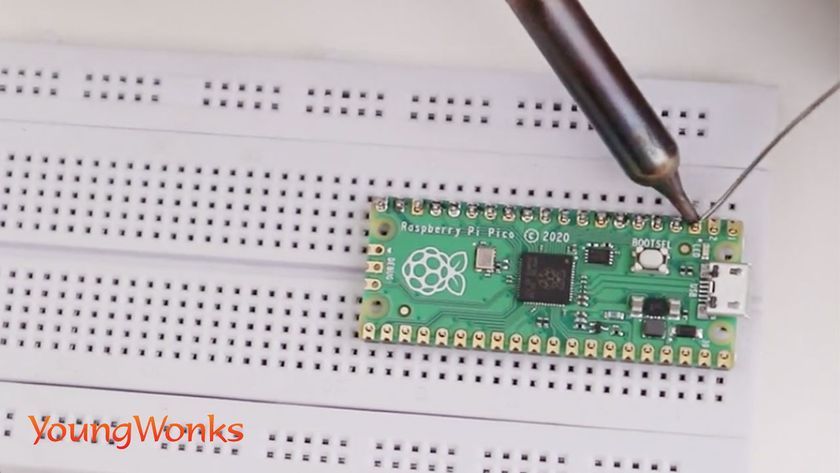 2 raspberry pi pico soldering headers breadboard