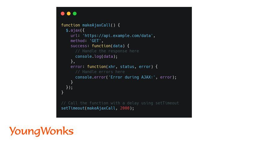 ajax settimeout example