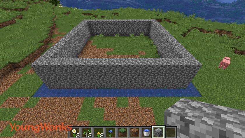 Best Minecraft castle ideas and simple castle tutorial build a cobblestone stone wall