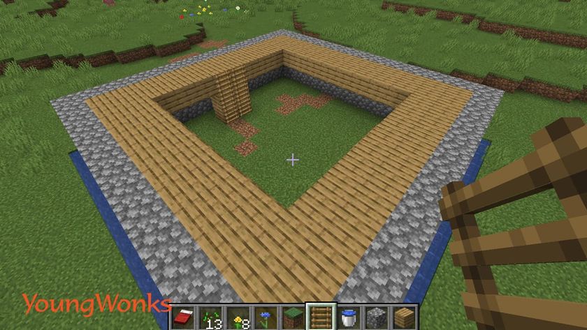 Best Minecraft castle ideas and simple castle tutorial add wood planks to build a platform