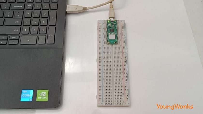 blinking onboard led on raspberry pi pico w