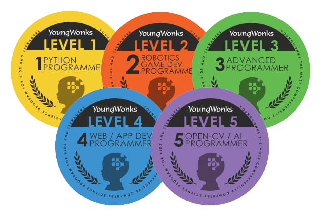 5 Level Computer Science Cource for Kids and Youth
