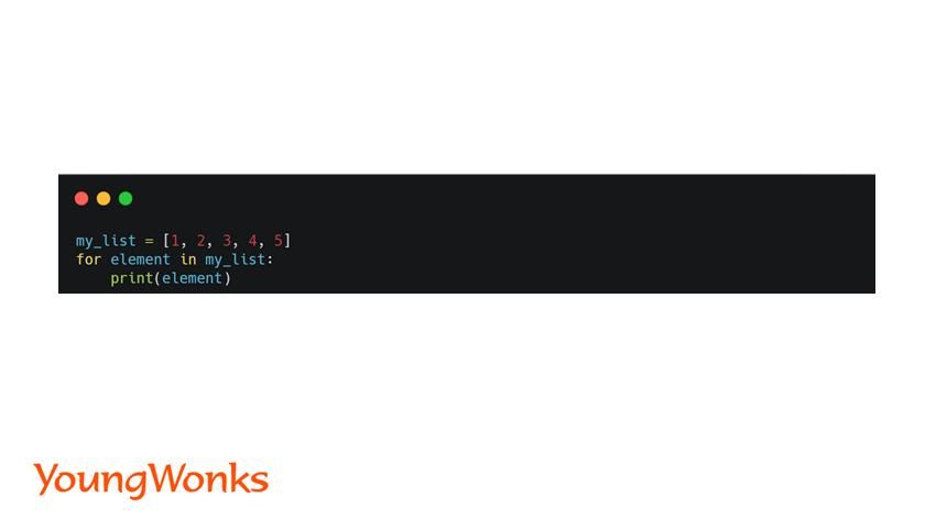 for loop on list