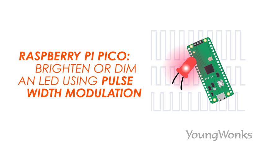 how to brighten or dim an led with a raspberry pi pico using pwm