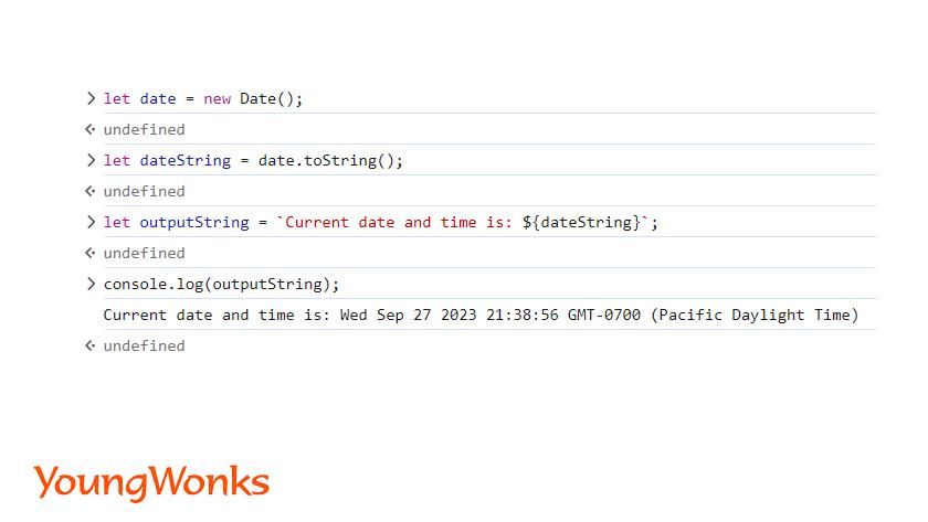 js datetime templates