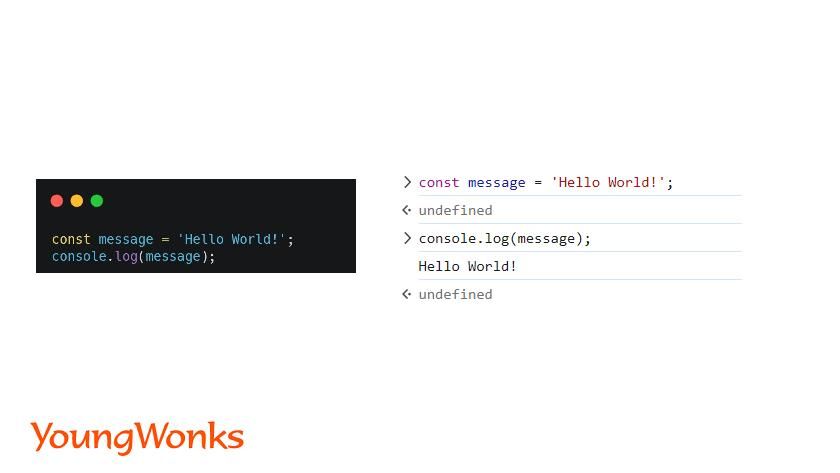 js hello world