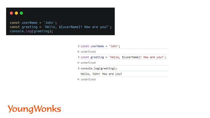 js template strings