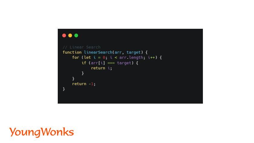 linear search javascript