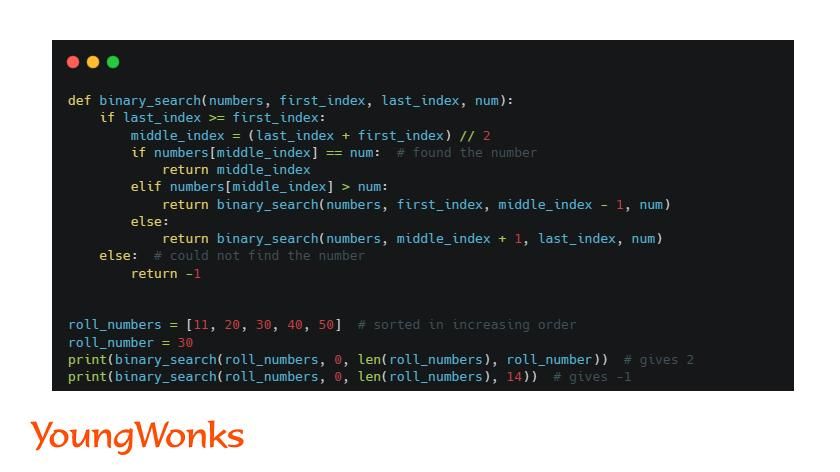 python binary search