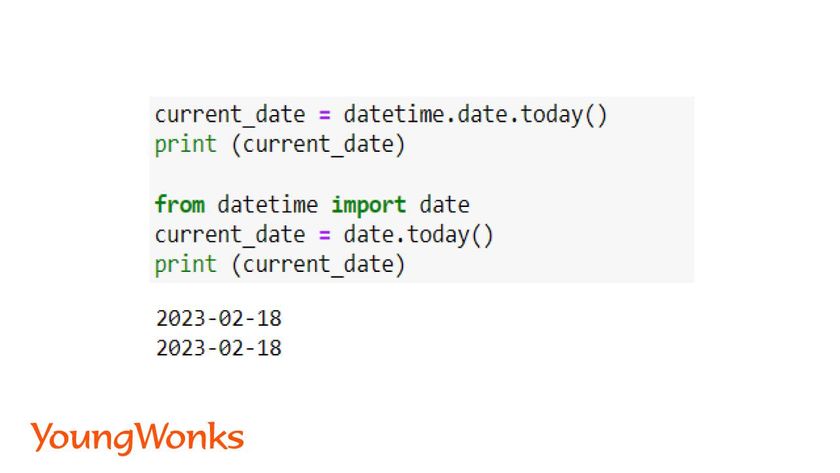 python datetime module current date