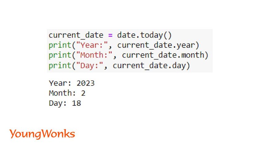 python datetime module date attributes