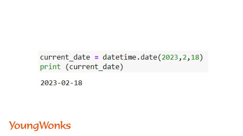 python datetime module date class using arguments