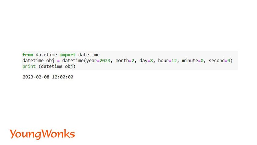 python datetime module datetime object