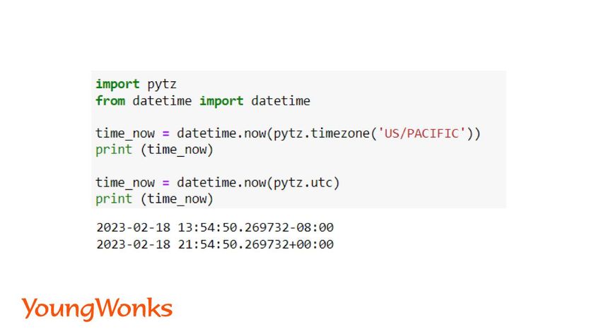 python datetime module pytz module
