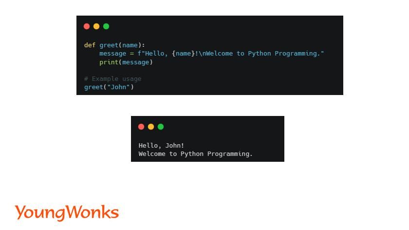 python function newline