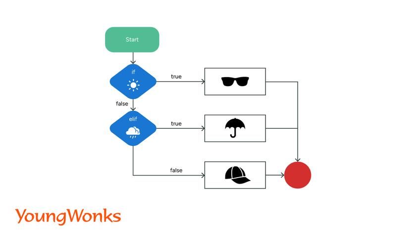 python if elif else flowchart