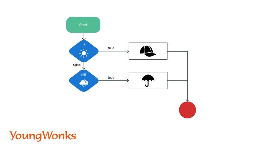 python if elif flowchart