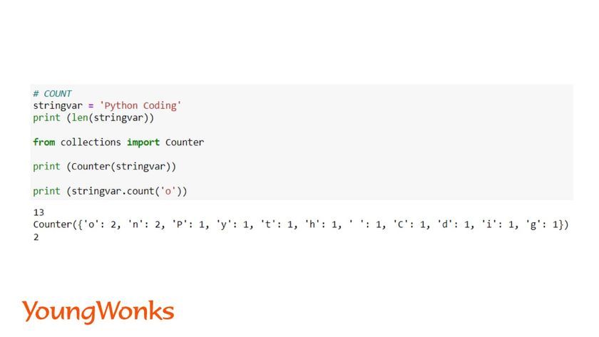python string methods string counter