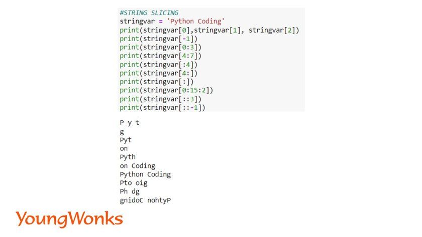 python string methods string slicing