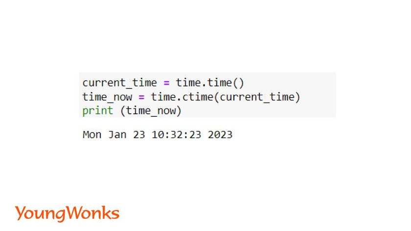 Python time module current time
