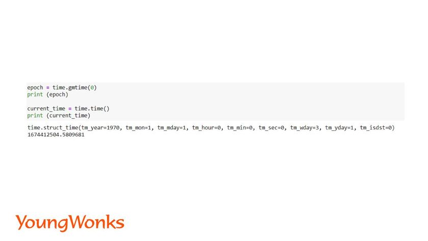 Python time module time function