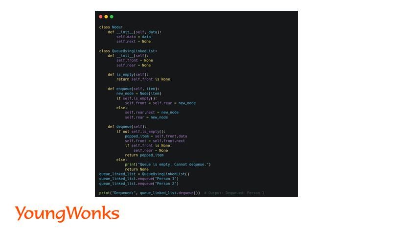 queue using linked list