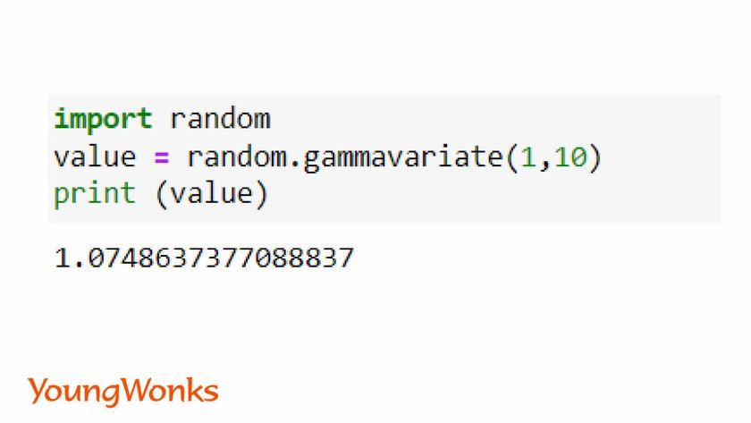 random module python gammavariate