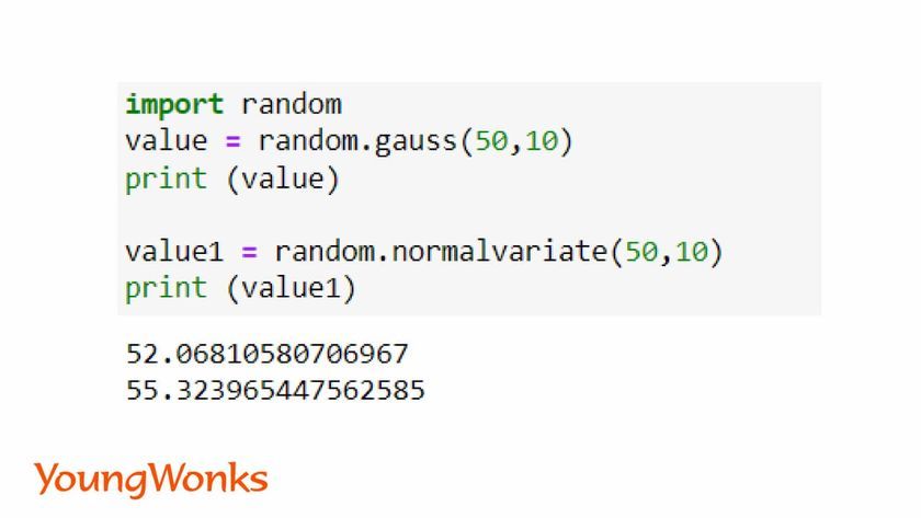random module python normalvariate distribution