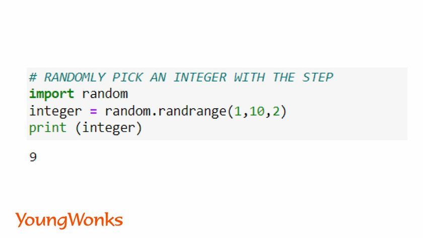 random module python randrange