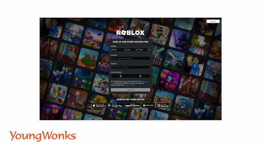 roblox signup page