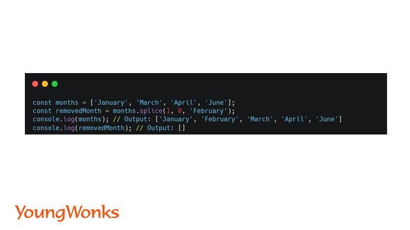 splice method on array