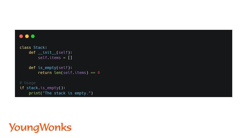 stack empty operation