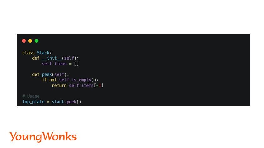 stack peek operation