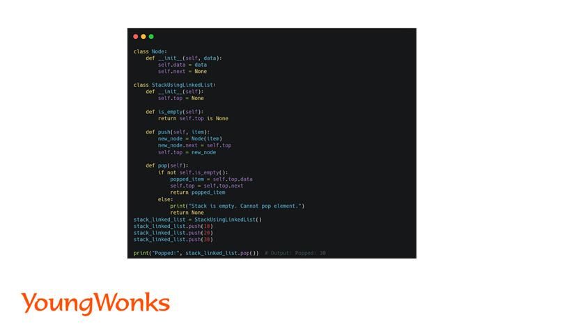 stack using linked list