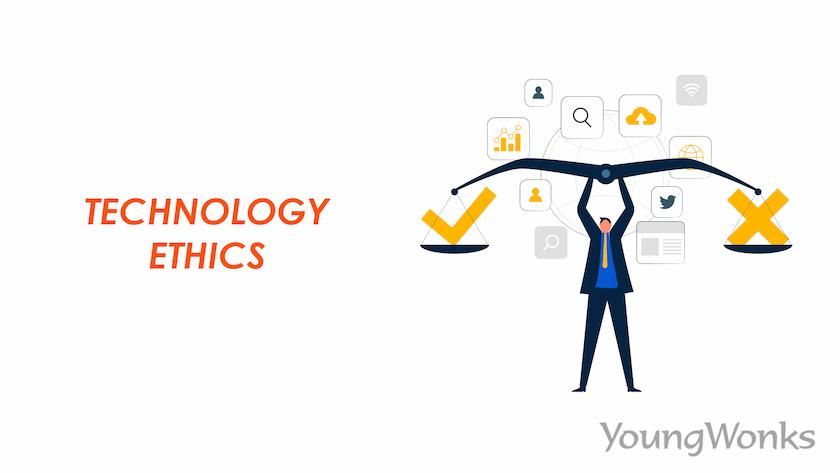 An image that explains ethics in technology.