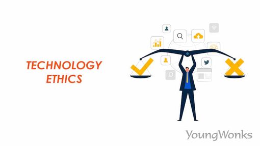 An image that explains ethics in technology.
