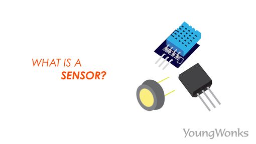 A figure that shows temperature sensor, resistance sensor, and capacitance sensor to measure changes in physical properties