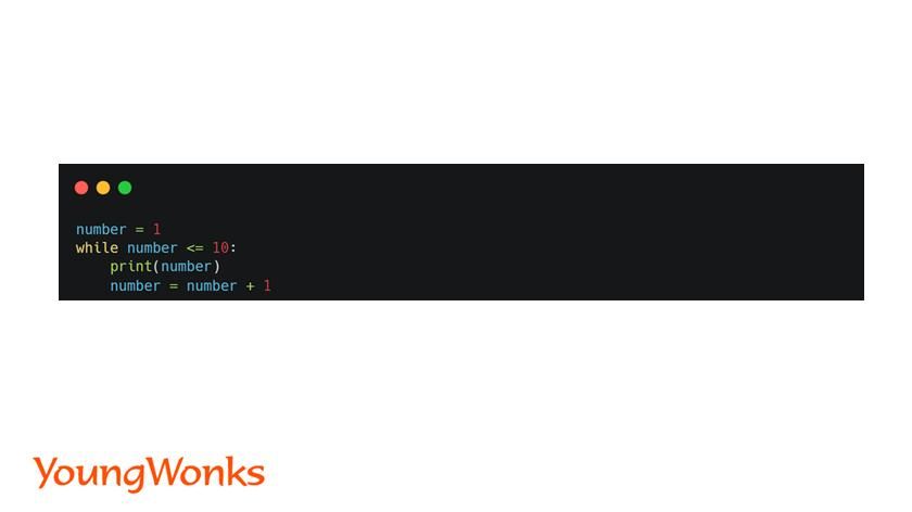 while loop 1 to 10