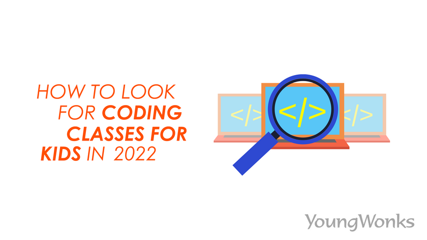 A magnifying glass that focuses on coding classes and project-based learning