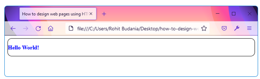 html-and-css-design-and-build-websites-div-tag-p-tag-inline-css-border-radius-font-weight-output