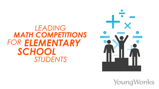 Three math competitors from elementary school getting awarded for their achievements in the United States