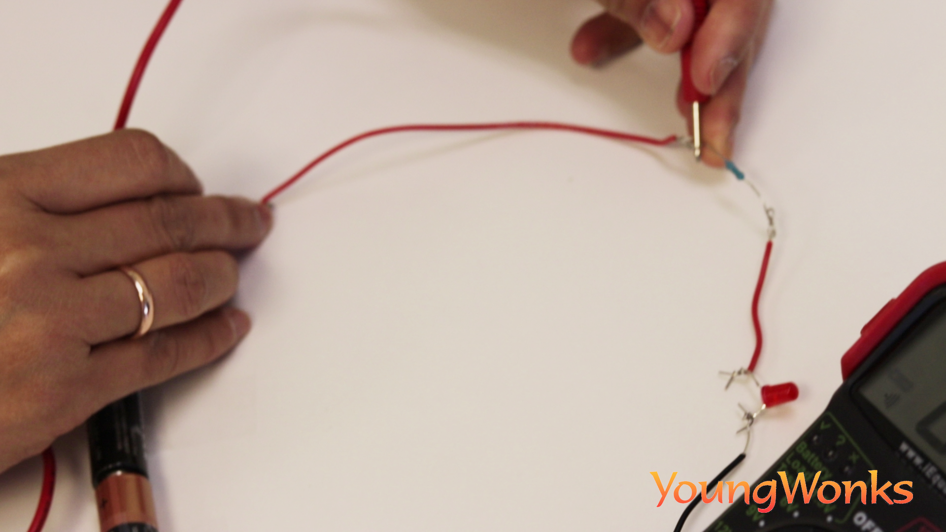 Checking for conductivity between two points of a wire