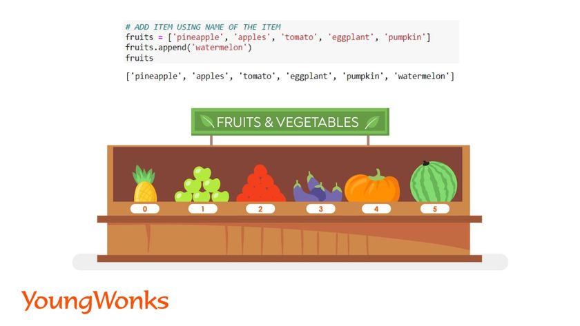 python list methods append