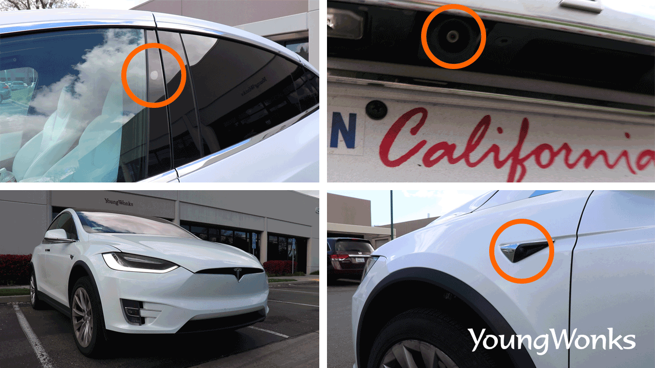 Sensors in a Tesla