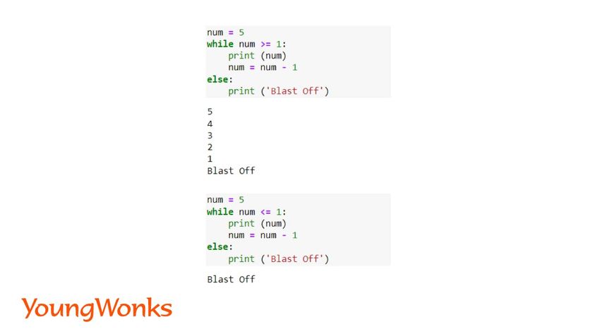 While loops in Python else clause